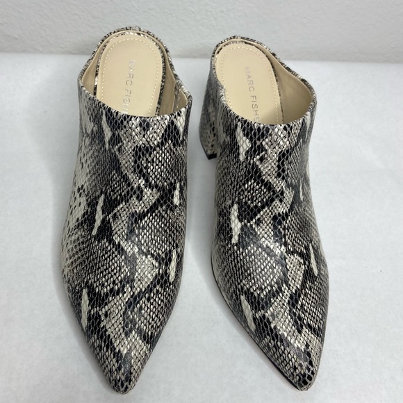 Marc Fisher Fragni Snakeskin Embossed Mule - Picture 3 of 8